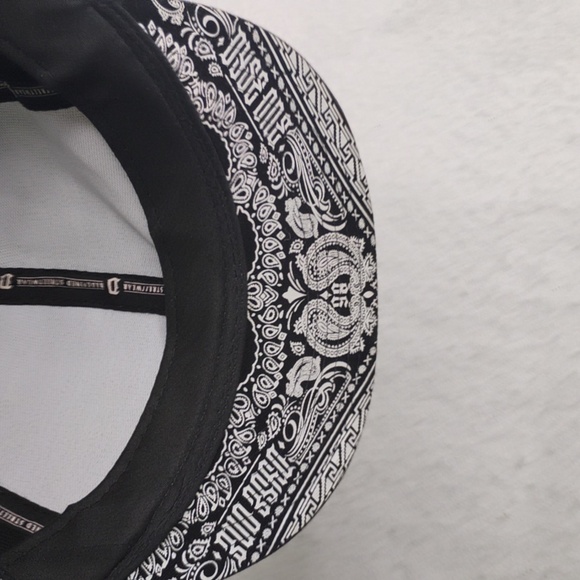 Dyse One Hat Ball Cap Strap Snap Back Black Gray Girl Bullets Mens One Size New - Picture 5 of 7